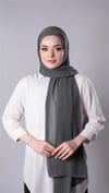 Antrasit Pratik Hazır Geçmeli Şal Şifon Kumaş Hijab Bone - Hürrem Bone 3009_25