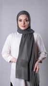 Antrasit Pratik Hazır Geçmeli Şal Şifon Kumaş Hijab Bone - Hürrem Bone 3009_25