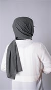 Antrasit Pratik Hazır Geçmeli Şal Şifon Kumaş Hijab Bone - Hürrem Bone 3009_25