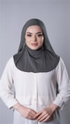 Antrasit Pratik Hazır Geçmeli Şal Şifon Kumaş Hijab Bone - Hürrem Bone 3009_25