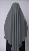 Antrasit Pratik Hazır Geçmeli Tesettür Eşarp Medine İpeği Bağcıklı Sufle Hijab - Hürrem Bone 2301_25