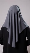 Antrasit Pratik Hazır Geçmeli Tesettür Eşarp Sandy Kumaş Düz Hijab - Hürrem Bone 2308_25