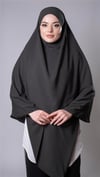 Antrasit Pratik Hazır Geçmeli Tesettür Eşarp Medine İpeği Kumaş Arkadan Bağlamalı Sufle Hijab - Hürrem Bone 2301_25