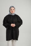 Bebe Mavisi Desenli Eşarp Bambu Çiçek Dijital Baskılı - Hürrem Bone 202208_11