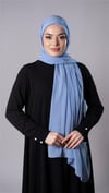 Bebe Mavisi Pratik Hazır Geçmeli Şal Şifon Kumaş Hijab Bone - Hürrem Bone 3009_11