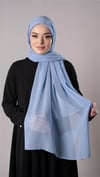 Bebe Mavisi Pratik Hazır Geçmeli Şal Şifon Kumaş Hijab Bone - Hürrem Bone 3009_11
