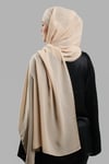 Bej Arkadan Bağlamalı AquaLina Şal Hafif Suya Dayanıklı Şifon Çapraz Üç Bantlı - Hürrem Bone 2514_12