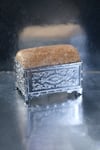 Bej Eşarp Şal İğnedanlık Kadife Gümüş Sandık - Hürrem Bone 5006_12