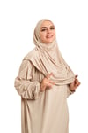 Bej İki Parça Namaz Elbisesi Viskon Düz - Hürrem Bone 2504_12