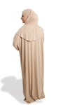 Bej İki Parça Namaz Elbisesi Viskon Düz - Hürrem Bone 2504_12