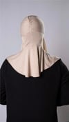 Bej Pratik Hazır Geçmeli Şal Şifon Kumaş Hijab Bone - Hürrem Bone 3009_12