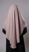 Bej Pratik Hazır Geçmeli Tesettür Eşarp Pamuk Caz Kumaş Düz Hijab - Hürrem Bone 2306_12