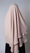 Bej Pratik Hazır Geçmeli Tesettür Eşarp Medine İpeği Kumaş Arkadan Bağlamalı Çift Katlı Sufle Hijab - Hürrem Bone 2302_12