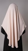 Bej Pratik Hazır Geçmeli Tesettür Eşarp Aerobin Kumaş Düz Hijab - Hürrem Bone 2309_12