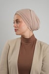 Bej Versa Kuyruklu Pratik Tesettür Bone Sandy Büzgülü - Hürrem Bone 2515_12
