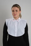 Beyaz Gömlek Yakalı Boyunluk Terikoton Nakışlı Çiçek Desenli - Hürrem Bone 1023_42