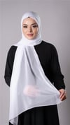 Beyaz Pratik Hazır Geçmeli Şal Şifon Kumaş Hijab Bone - Hürrem Bone 3009_42