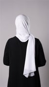 Beyaz Pratik Hazır Geçmeli Şal Şifon Kumaş Hijab Bone - Hürrem Bone 3009_42