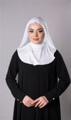 Beyaz Pratik Hazır Geçmeli Şal Şifon Kumaş Hijab Bone - Hürrem Bone 3009_42