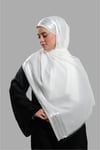 Beyaz Şerit Çizgili Şal Viskon Kumaş Bursa Dolama - Hürrem Bone 202109_42