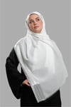 Beyaz Şerit Çizgili Şal Viskon Kumaş Bursa Dolama - Hürrem Bone 202109_42