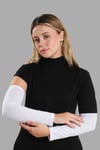 Beyaz Tesettür Kolluk Viskon Kumaş Düz - Hürrem Bone 1001_42