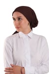 Bordo Arkadan Bağlamalı Pratik Eşarp Bone Poliviskon Düz - Hürrem Bone 2517_16