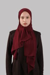 Bordo Düz Klasik Şal Dikişli Premium Jersey Sade - Hürrem Bone 202129_16