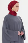 Bordo Düz Klasik Şal Turlu Polyester Lüx Janjan - Hürrem Bone 202126_16