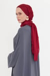 Bordo Düz Klasik Şal Turlu Polyester Lüx Janjan - Hürrem Bone 202126_16