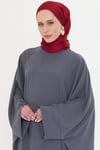 Bordo Düz Klasik Şal Turlu Polyester Lüx Janjan - Hürrem Bone 202126_16