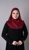 Bordo Pratik Hazır Geçmeli Şal Şifon Kumaş Hijab Bone - Hürrem Bone 3009_16