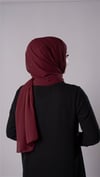 Bordo Pratik Hazır Geçmeli Şal Şifon Kumaş Hijab Bone - Hürrem Bone 3009_16