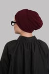 Bordo Versa Kuyruklu Pratik Tesettür Bone Sandy Büzgülü - Hürrem Bone 2515_16