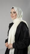 Ekru Çizgili Şal Viskon Kumaş Bursa Dolama - Hürrem Bone 202110_27