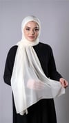 Ekru Pratik Hazır Geçmeli Şal Şifon Kumaş Hijab Bone - Hürrem Bone 3009_27