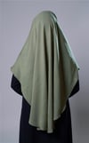 Fıstık Yeşili Pratik Hazır Geçmeli Tesettür Eşarp Pamuk Caz Kumaş Düz Hijab - Hürrem Bone 2306_36