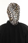 Gold Drapeli Salaş Tesettür Bone Sandy Leopar Desen - Hürrem Bone 2510_03