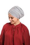 Gri Drapeli Salaş Tesettür Bone Sandy Büzgülü - Hürrem Bone 2315_15