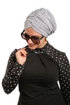 Gri Drapeli Salaş Tesettür Bone Sandy Büzgülü - Hürrem Bone 2315_15
