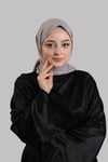 Gri Düz Klasik Eşarp İtalyan Dikişli Pamuk Caz Sade - Hürrem Bone 202210_15