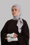 Gri Düz Klasik Eşarp İtalyan Dikişli Relax Kumaş Sade - Hürrem Bone 202209_15