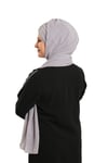 Gri Pratik Hazır Geçmeli Bone Şal Şifon Drapeli - Hürrem Bone 2507_15