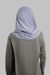 Gri Pratik Hazır Geçmeli Şal Desenli Şifon Hijab Boneli - Hürrem Bone 2415_15