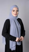 Gri Pratik Hazır Geçmeli Şal Şifon Kumaş Hijab Bone - Hürrem Bone 3009_15