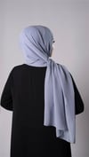 Gri Pratik Hazır Geçmeli Şal Şifon Kumaş Hijab Bone - Hürrem Bone 3009_15