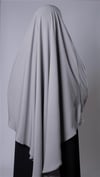 Gri Pratik Hazır Geçmeli Tesettür Eşarp Medine İpeği Kumaş Arkadan Bağlamalı Sufle Hijab - Hürrem Bone 2301_15