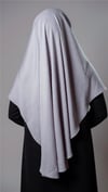 Gri Pratik Hazır Geçmeli Tesettür Eşarp Pamuk Caz Kumaş Düz Hijab - Hürrem Bone 2306_15