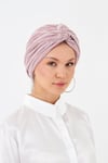 Gül Kurusu Çapraz Büzgülü Tesettür Bone Fukuro Piliseli - Hürrem Bone 2512_18