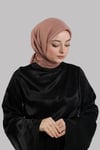 Gül Kurusu Düz Klasik Eşarp İtalyan Dikişli Pamuk Caz Sade - Hürrem Bone 202210_18